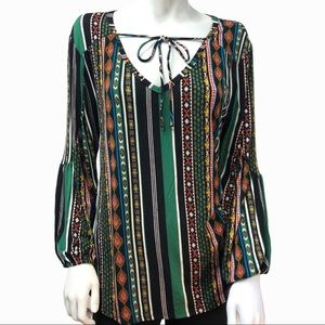 5/$20‎ Hummingbird multi-print stripe blouse
